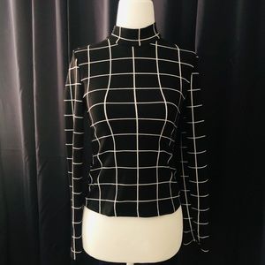 SHEIN Grid Turtleneck